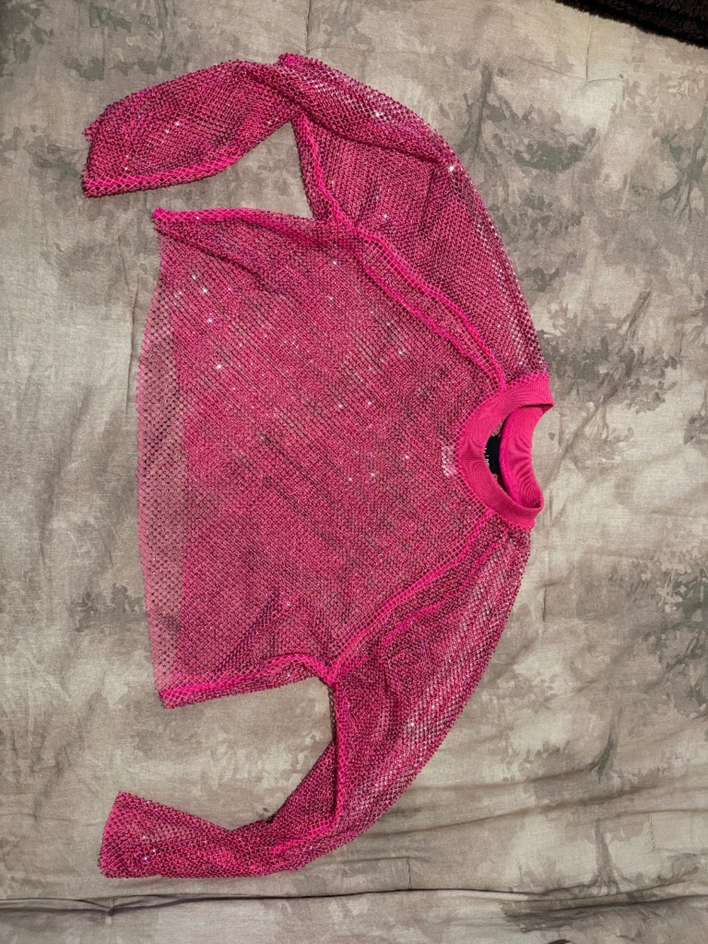 IVY PARK Rhinestone Long Sleeve Crop Top